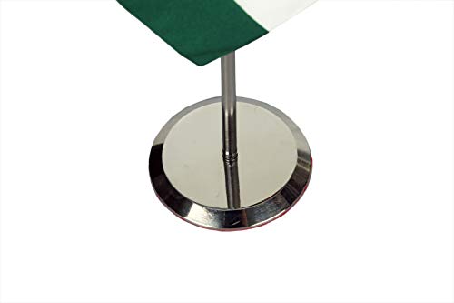 Image of The Flag Company Country Table Flag Single Stainless Steel Stand for Home and Office Desk,Conference (India)