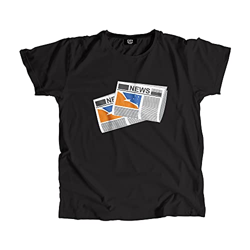 T-shirt Tierra Del Fuego Argentina Newspapers haut de gamme imprimé graphique
