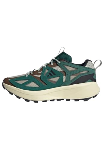 adidas Zapatos Kantai Trail, parte superior de cuero, color blanco, Putty Grey Core Black Collegiate Green, 48 EU