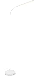 BRILONER - LED Floor Lamp Dimmable for Living Room and Lead, Swivel LED Lamp Living Room Touch Indirect Lighting White