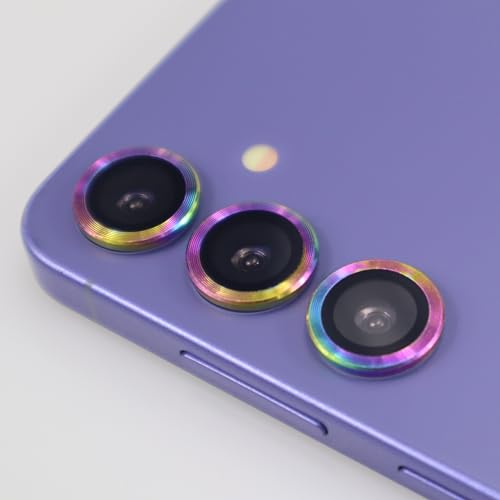 BONVAN for Samsung Galaxy S24 Plus Camera Lens Protector Metal Crystal Tempered Glass Screen Accessories Cover (Colorful, S24 Plus)