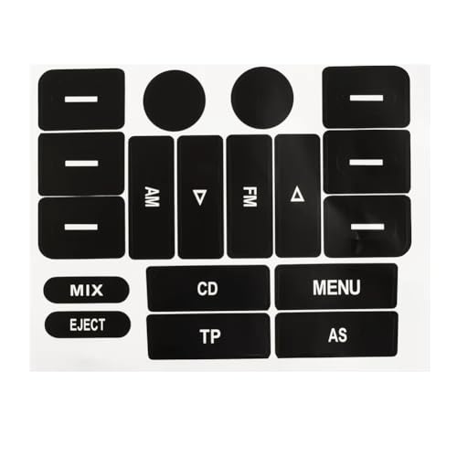 Réparation bouton usé radio VW Golf MK5 autocollant noir mat