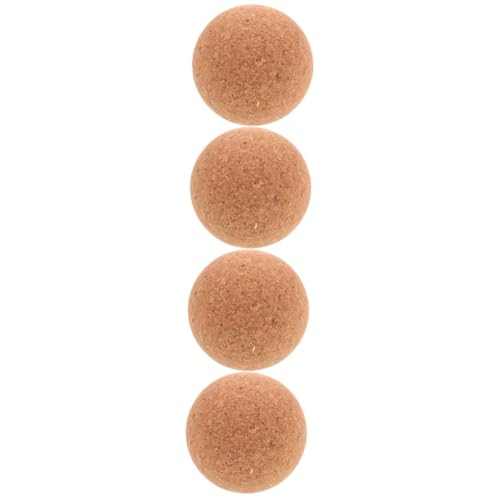KOMBIUDA 4pcs Cork Roller Ball Massage Therapy Ball for Fitness Pressure Relief High Density