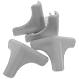 Uonlytech Protectores de Esquinas de Silicona Gris, 4 Unidades, Anticolisión para Campanas Extractoras y Muebles, Cubiertas de Esquinas para Seguridad Infantil y Protección contra Golpes