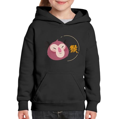 Sweat à capuche enfant singe premium illustration astrologie durable - 3
