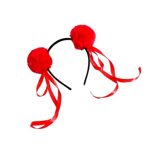Necha - Diadema suave con pompones, para peinados de personajes de películas sin esfuerzo, ideal para mujeres y niñas