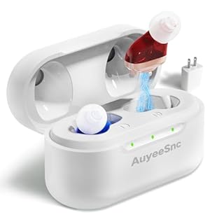 Auyeesnc ITE Hearing Aids for Adults,16 Channel Digital Chip 60H Working Time Rechargeable Hearing aids Mini Hearing Aid with Noise Reduction Memory Function Affordable Backup Solution Charger Included