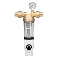 Airthereal Spin Down Water Sediment Filter, Pre-Filtration System for Whole Home, Water Filter for City and Well Water, 40 Micron Reusable Sediment Backwash Filter with 1" MNPT + 3/4" FNPT Connector