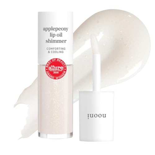 NOONI Applepeony Lip Oil Shimmer - Plumping Clear Lip Gloss