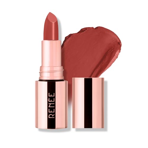 Image of RENEE Everstay Long Stay Matte Lipstick - Coral Pep, Hydrating & Non-Drying, Smudge-Proof, Lightweight, Long Lasting, Intense Pigment, Full Coverage, Vitamin E Infused, For All Occasions, 4.2g | Long-lasting
