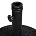 Backyard Expressions 20 lb Round Patio Umbrella Base – Heavy Duty Resin-Coated Calcium Carbonate Stand with Adjustable Pole Adapters Fits 1.5