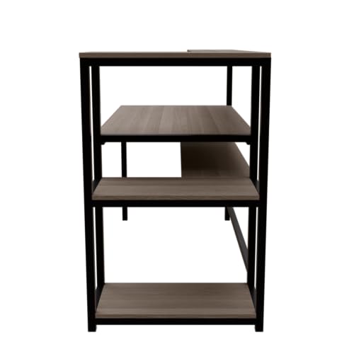 Image of Riyan Luxiwood Fronx Computer Table with Open Storage Made MDF I Large Study Table. (Large, Beige)