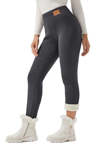 JK SUE JONES Women Winter Warm Thick Leggings Fleece Lined Stretchy Soft Thermal Sherpa Pants High Waist Tights