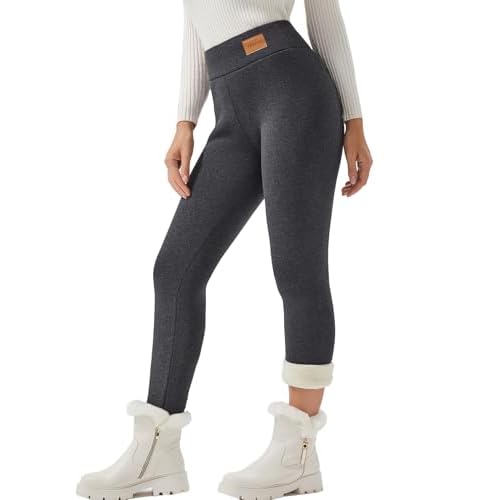 JK SUE JONES Fleece Lined Leggings, Dark Grey