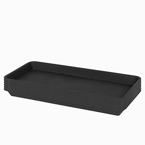 VUWEZ Rechthoekige plantenbak, Plant Drip Tray, Plant Pot Schotels, Plantenkiembakken, Plantenschotels