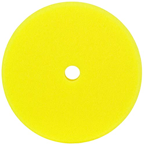 BUFF-and-SHINE-8-Yellow-Recessed-Foam-Buffing-Pad-CompoundingPolishing-3000G BUFF and SHINE 8" Yellow Recessed Foam Buffing Pad - Compounding/Polishing #3000G - Image 1