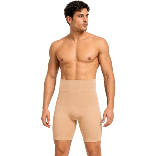 Image of Men's High Waist Tummy Control Shapewear Men's Compression Shapewear Trunk Comfortable Stretchy Body Shaper Tummy Tucker Breathable Support Underwear for Gym Office