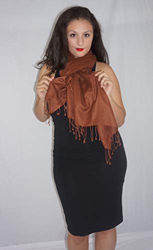 Scarf,Shawl,Wrap,Scarves,Pashmina Shawl From Cashmere Pashmina Group (Chocolate) #TOP4