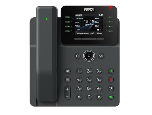 Fanvil V62 PRO - Teléfono IP con pantalla a color, 21 teclas programables, conexión Bluetooth, 12 líneas SIP