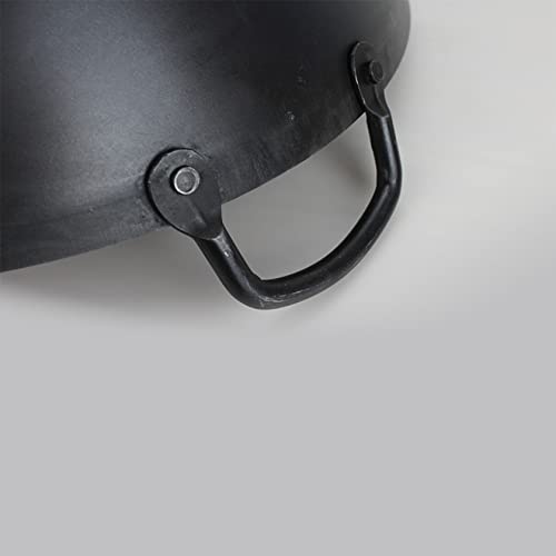 Wok de hierro grande con fondo redondo 60x60x18.5cm miniatura 4