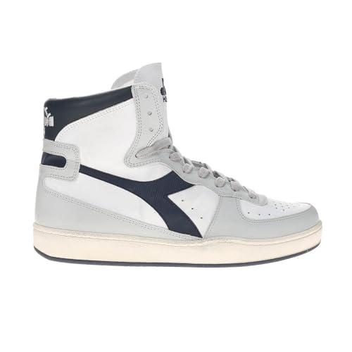 Diadora Mens Mi Basket Used High Sneakers Shoes Casual - Grey, White