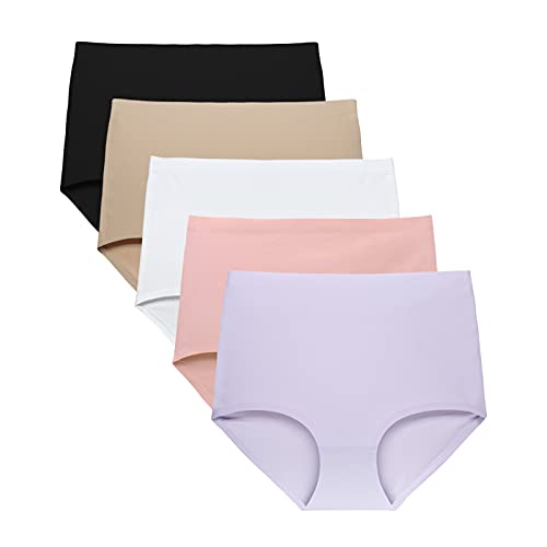 Image of FallSweet No Show High Waist Briefs Underwear for Women Seamless Panties Multi Pack