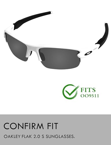 Image of Raydi Polycarbonate Replacement Lenses & Rubber Kits for Oakley Flak 2.0 S OO9511 Rectangular Sunglasses - Midnight Sun Mirror - Polarized