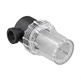 Eawfgtuw Inline-Wasserpumpenfilter mit 40/80 Mesh und transparentem PC-Gehäuse, Gartenbewässerungsgittersieb für 1/2, 3/4, 1 Zoll Innengewinde-Rohre, (1/2 Zoll, 40 Mesh)