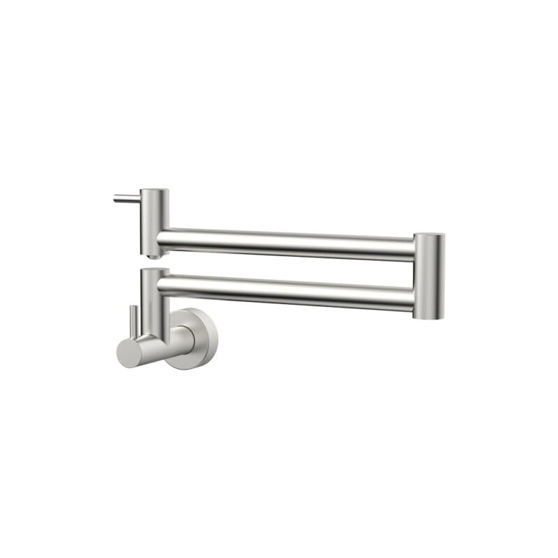 Viking SS304 Pot Filler- Aquareach Kitchen Faucet Thread Size 15mm(½”),Outer,Stainless Steel 304 with Brushed, Dual Handle Design, Quarter Turn for Quick On/Off - Ideal for Kitchen-image-34