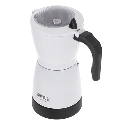 Miniatura 5 de Camry Cafetera Moka Eléctrica Adler Capacidad De 300 Ml, Carcasa De Aluminio Blanca