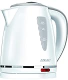 mpm casarano 【1200W DI POTENZA】 1200W di potenza per una bollitura veloce. L'elemento riscaldante nascosto in acciaio inossidabile non trasmette sapori o particelle e assicura un'alta resistenza alla corrosione.