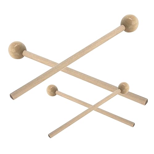 2 pares de baquetas redondas de madera para instrumentos de percusión, agarre cómodo para práctica y conciertos miniatura 1