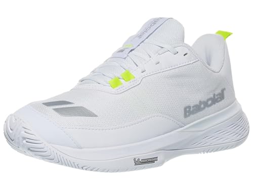 Babolat Women's SFX Evo Pickleball Shoes, White/Silver (US Women's Size 8)