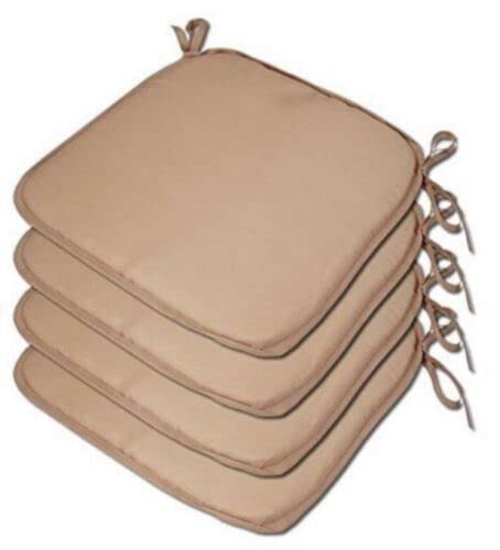 INSAFIANS Luxury Garden, Dining Chair Foam Cushions Tie On Seat Pads in set of 2,4,6 or 8 (Latte, 2) โ image 1