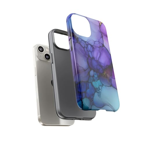 Coque violette iPhone 14 encre à l'alcool pour le quotidien - 3