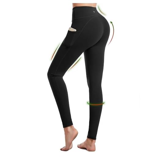 CAMBIVO Legging de Sport Femme Taille Haute, Leggings Pantalon Yoga Pants Fuseau Push up, Legging Running Elastique Opaque avec Poches pour Pilates, Running, Fitness, Gym