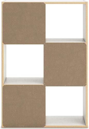 Image of Oakcraft Multipurpose Single Cube Storage Organizer Unit Bed Side Table Type Rack DIY Shelf Cabinet Space Saver (6-Cube, White)