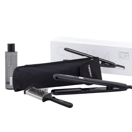 TERMIX Kit Alisado Profesional, Plancha de Pelo Slim Digital y Ultraligera, Cepillo de Pelo Plano Grande y Aceite para el Cabello Revive Oil de 200 ml, Consigue un Alisado Profesional en Casa