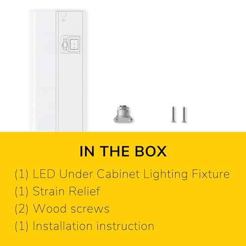 Image of GETINLIGHT 30-inch Hardwired Only 5 Color LED Under Cabinet Lighting, Selectable 2700 /3000 /4000 /5000 /6000K, Dimmable, Matte White Finished, ETL Listed, IN-0201-14-WH-5C
