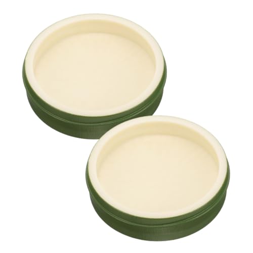 VERDANVERSE 2個爬虫類用給餌器 ?水ボウル リサイクルプラスチック製 小型動物用 餌入れ 水入れ 滑り止め底 形フードディッシュ