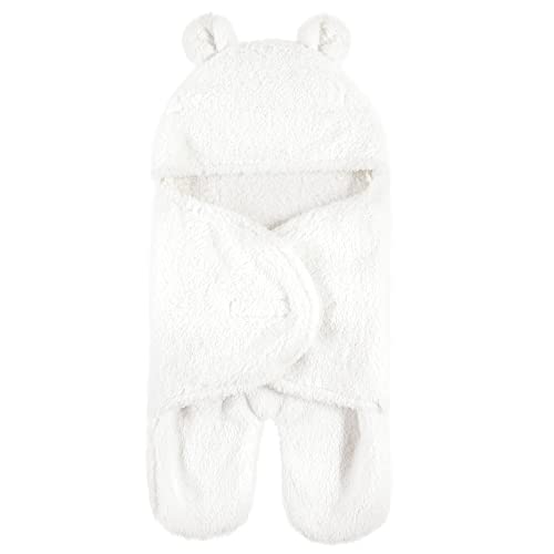 Image of Hudson Baby Unisex Baby Animal Sherpa Baby Outdoor Stroller Sack Wrap, Cream, One Size