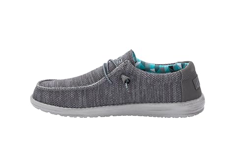 Product Image of the HEYDUDE Men's Wally Sox Charcoal Size 10 | Men’s Shoes | Men's Lace Up Loafers | Comfortable & Light-Weight
