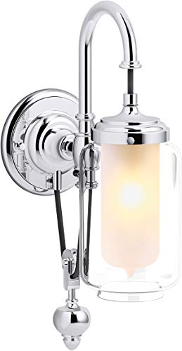 Top Rated Wall Sconce by KOHLER, Single Wall Sconce, Artifacts Collection, Polished Chrome, K-72581-CP