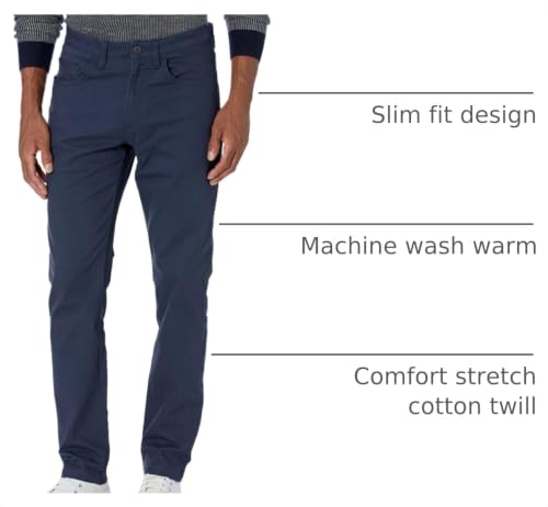 Amazon Essentials Men's Skinny Fit 5-Pocket Comfort Stretch Chino Pants, Navy, 42W x 28L - image 4