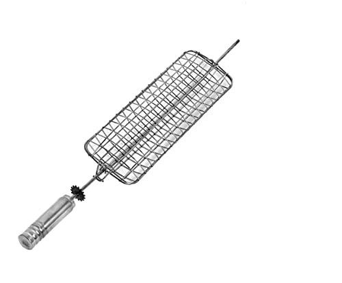 Espeto Grelha Côncava Giratória Cromado 67,5cm Issi Grill  