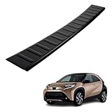 CHROMEMASTER | Protezione paraurti Posteriore | Compatibile con Toyota AYGO X dal 2022 | Acciaio INOX verniciato nero | Protezione paraurti protegge la vernice del paraurti dai graffi
