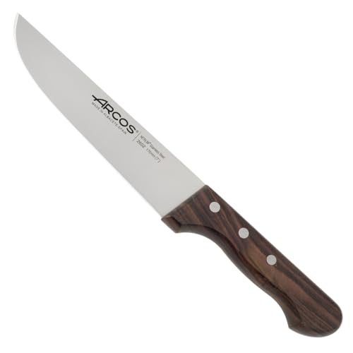 Arcos Fleischermesser Professionell - Edelstahlklinge 170 mm - Holzgriff Palisander - Präziser und Langlebiger Schnitt - Serie Atlantico