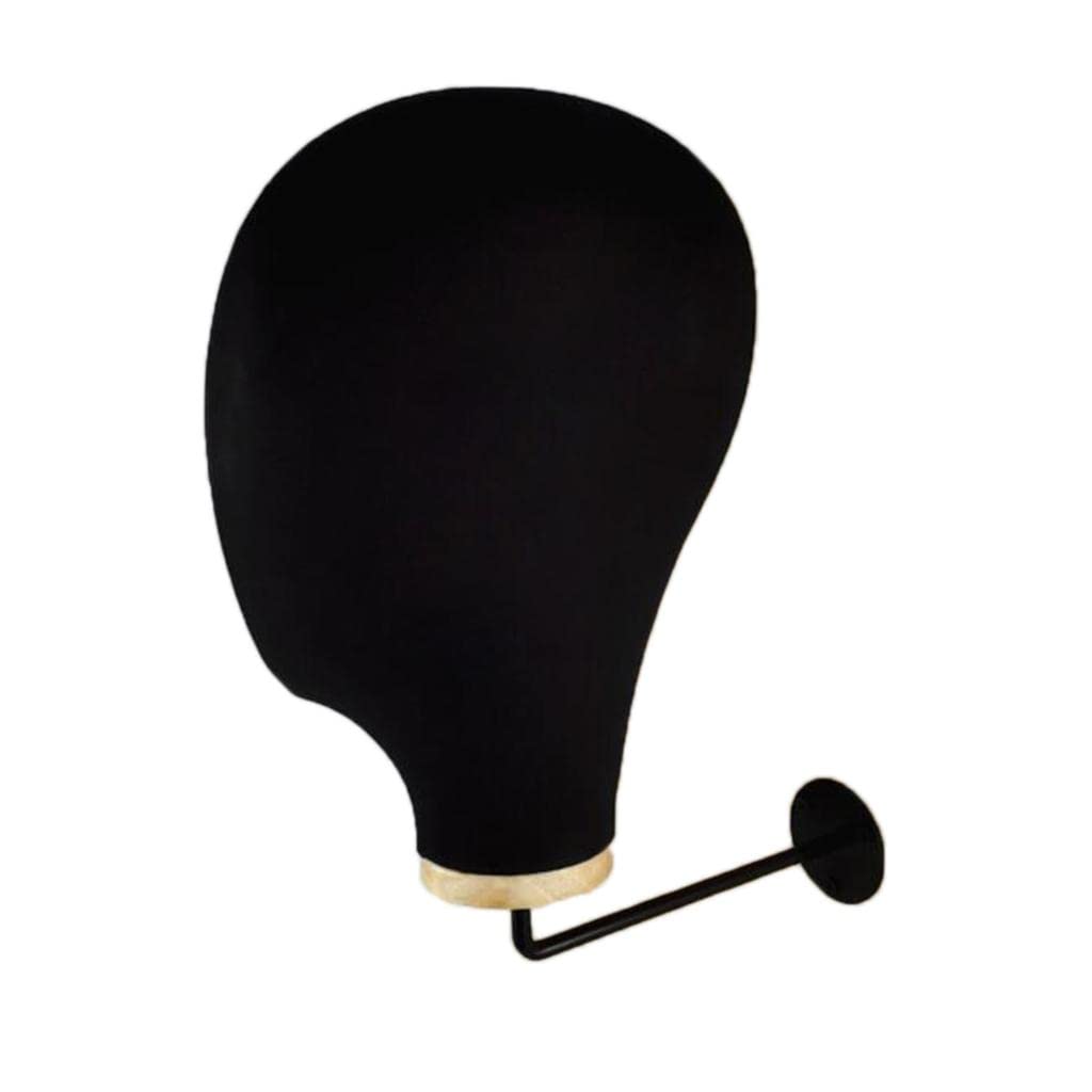 WOVEBIUS Mannequin Head Wig Holder Hat Display Cowboy Hat Rack Wall Mounted Black