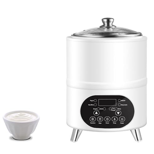 HaiZethonic Máquina Fermento Yogur,Multifuncional Máquina Yogur 8l,Fermentación Temperatura Constante 360°,para Producción Yogur En Grandes Cantidades White-8L