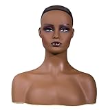 JINGFA Half Body Mannequin Head with Shoulders - Realistic Display and Styling for Wigs, Jewelry, and Clothing - Durable Design for Salon, Shop, or Home Use - Easy to Maintain